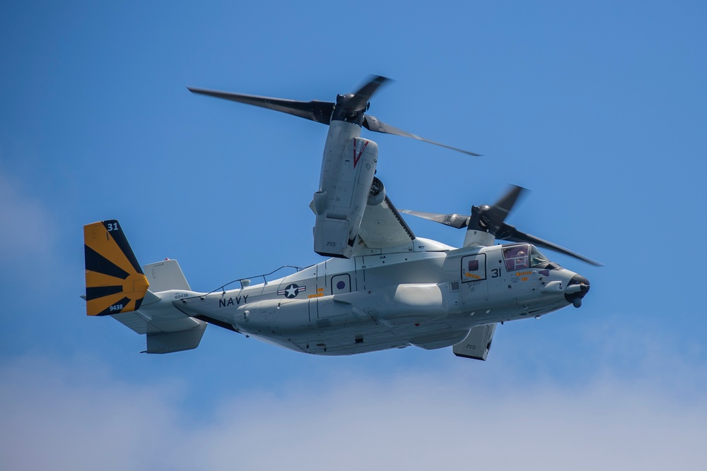 Tripoli Hosts Flyby For Midshipmen