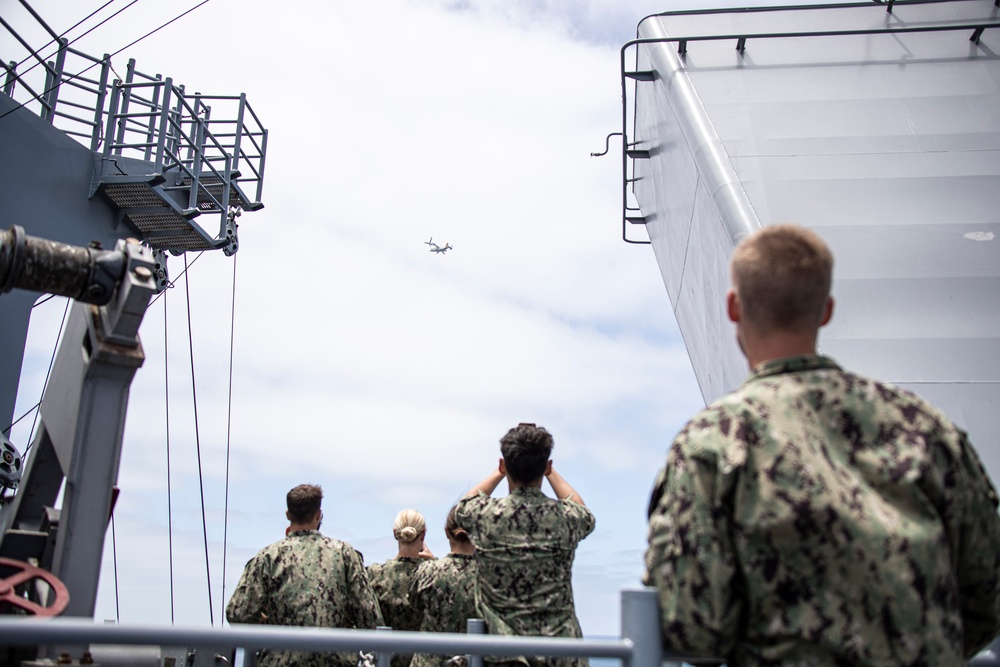 Tripoli Hosts Flyby For Midshipmen