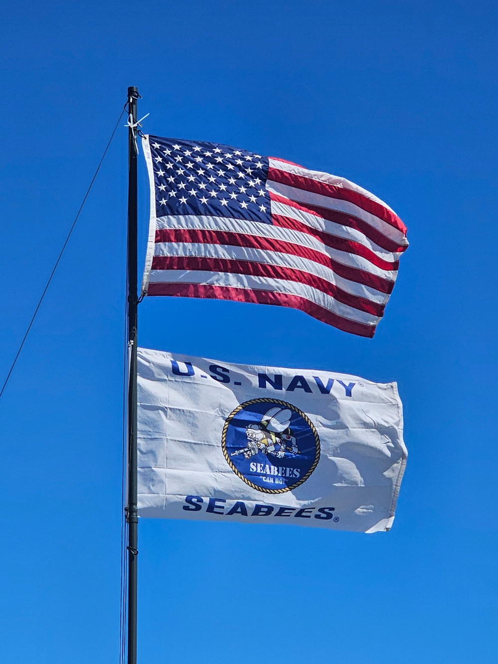 Flags at Humanitarian Assistance and Disaster Relief camp