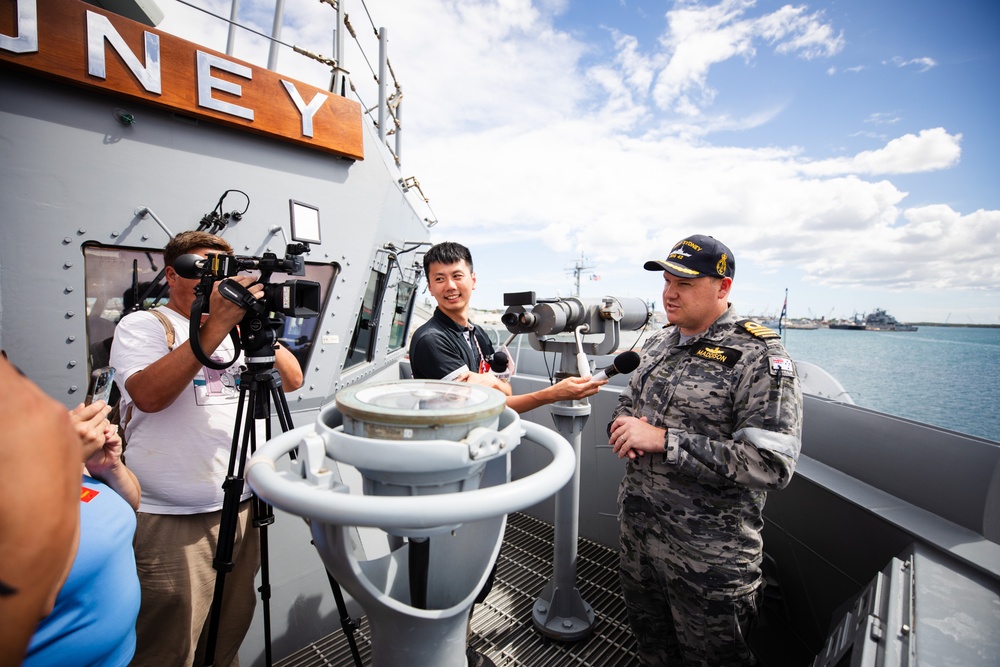 International Media Visit HMAS Sydney During RIMPAC 2024