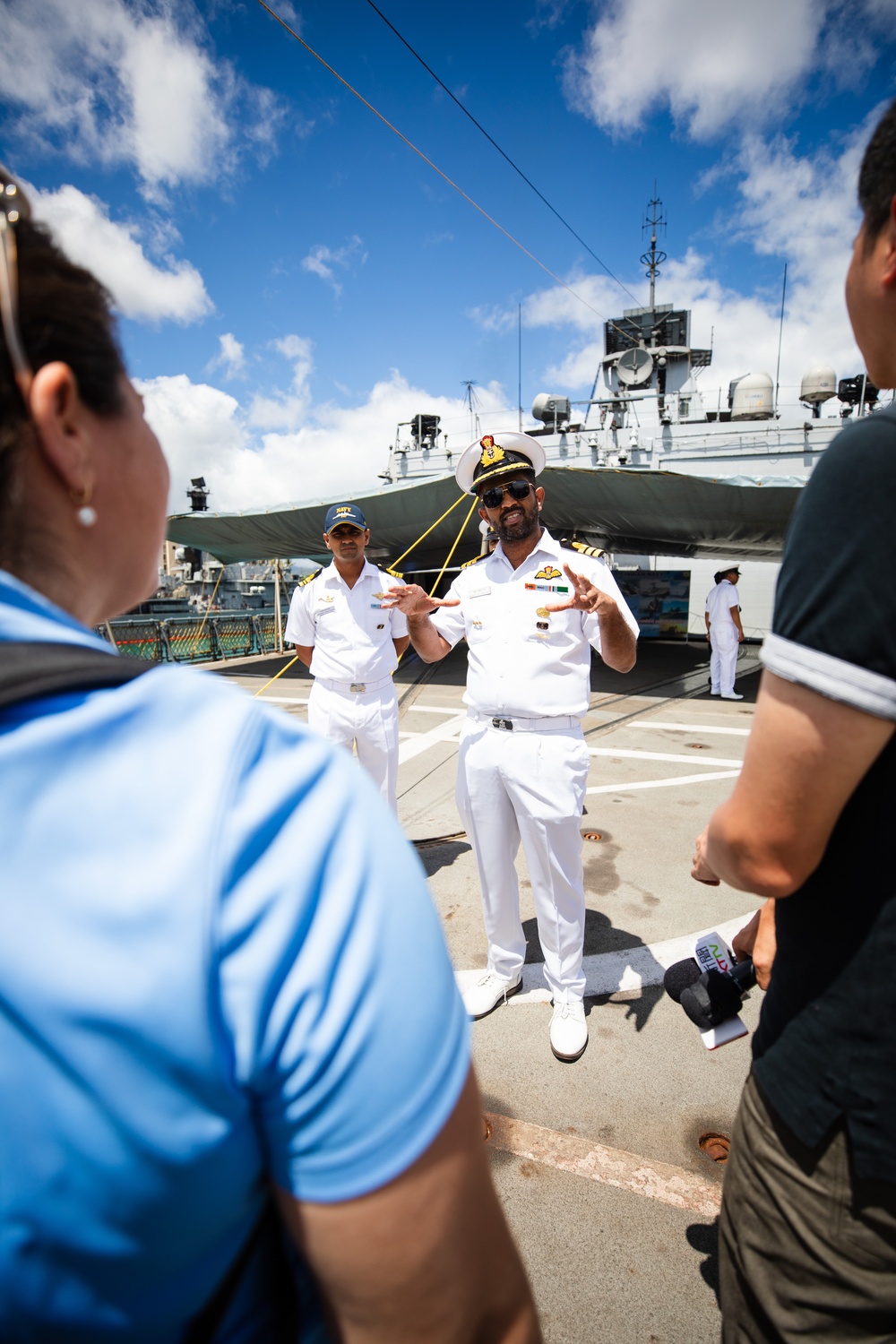 International Media Outlets Visit INS Shivalik During RIMPAC 2024