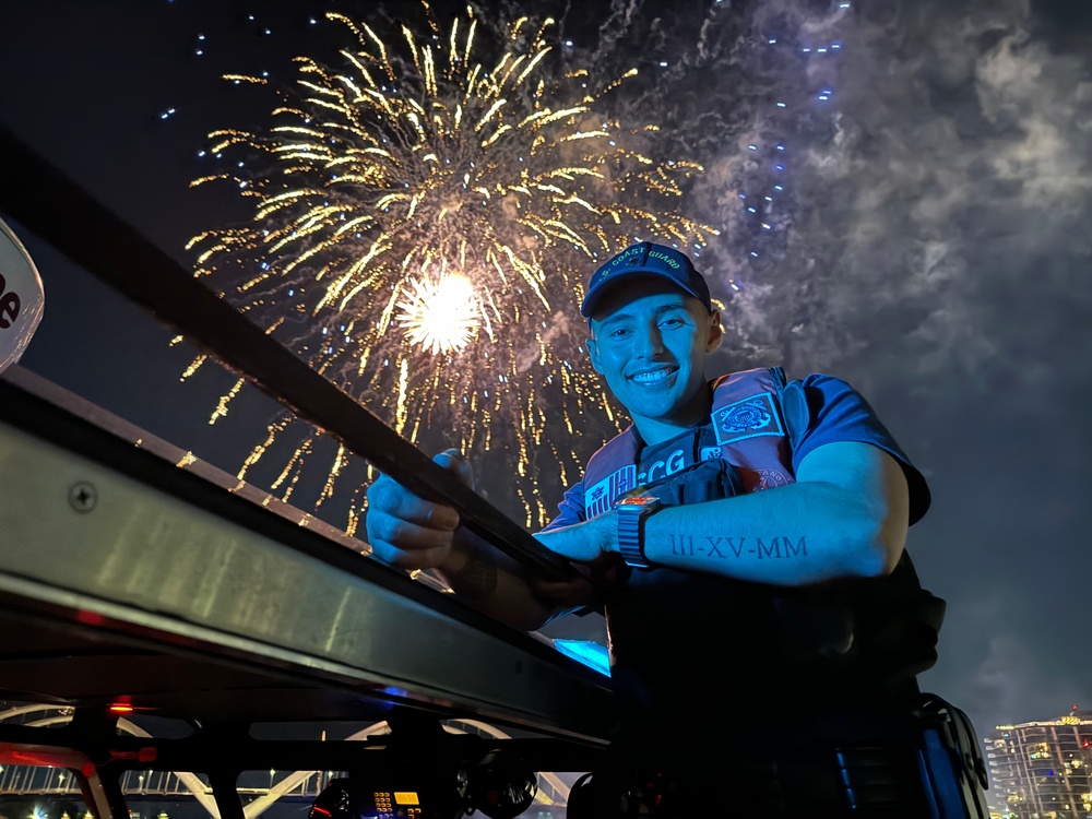 U.S. Coast Guard Station Washington D.C. enforces safety zone during July 3rd fireworks at Nationals Park