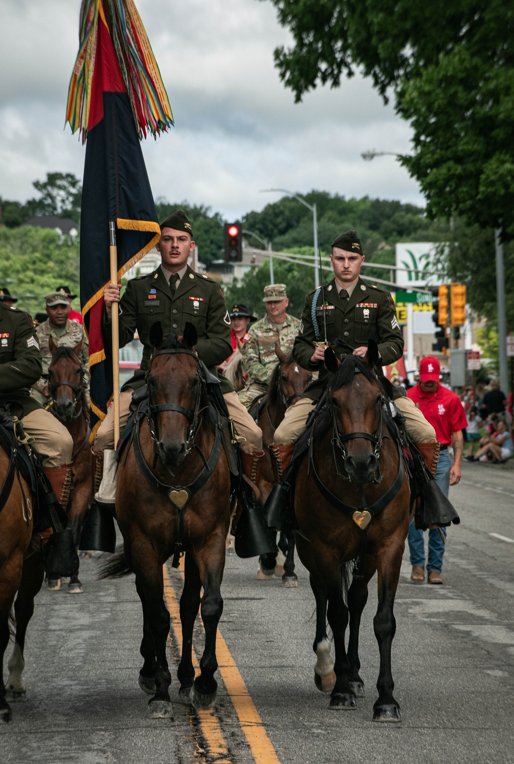 1st Inf. Div. Soldiers March in Junction City 4th of July Parade