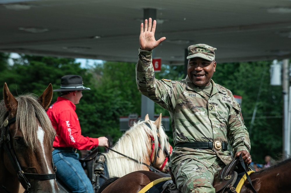 1st Inf. Div. Soldiers March in Junction City 4th of July Parade