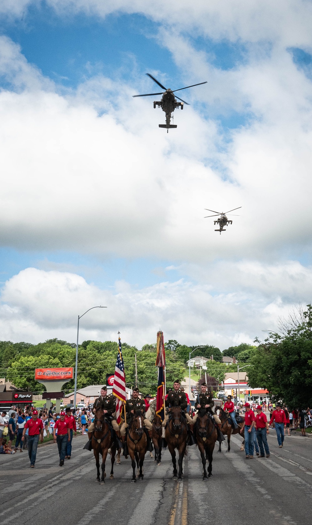 1st Inf. Div. Soldiers March in Junction City 4th of July Parade