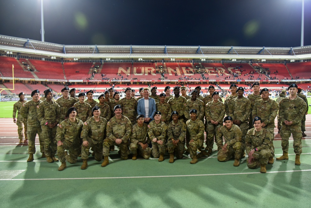 U.S. Soldiers at Munich Ravens American Football Game in Nuremberg