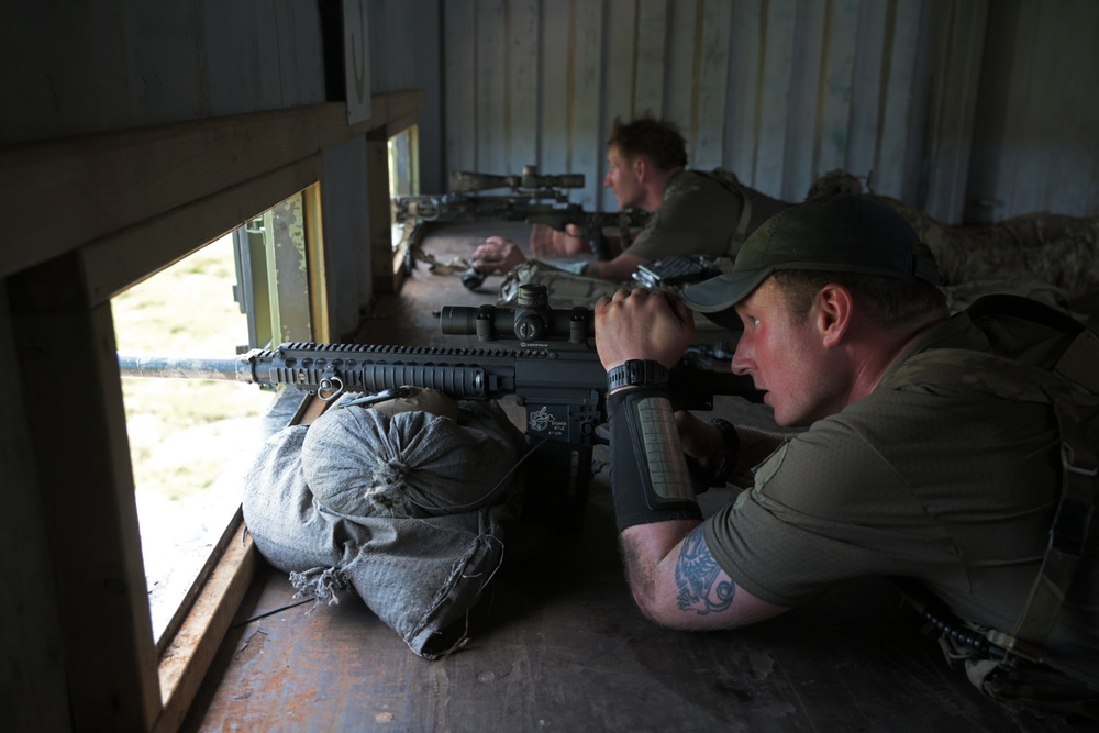 U.S. Soldiers compete in the Danish International Sniper Competition