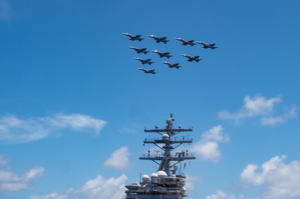 USS Ronald Reagan (CVN 76) conducts air combat-skills practice