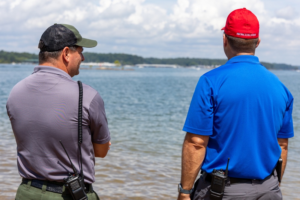 Col. Chapman and Chief Ranger Grimes Survey Lake Lanier