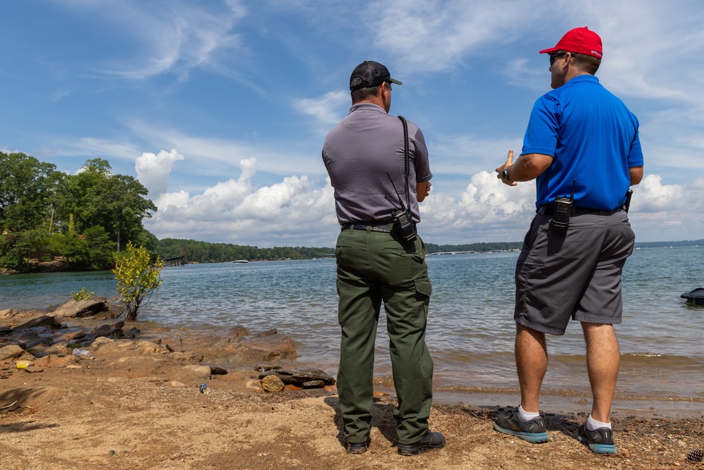 Col. Chapman and Chief Ranger Grimes Discuss Lake Lanier Operations