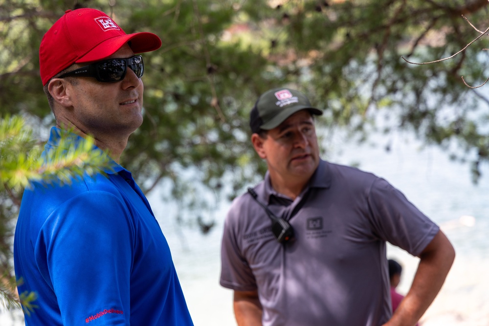 Col. Chapman Engages with Chief Ranger Grimes at Lake Lanier