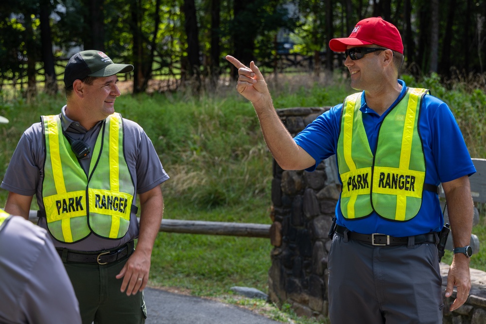 Col. Chapman and Chief Ranger Grimes Ensure Park Safety