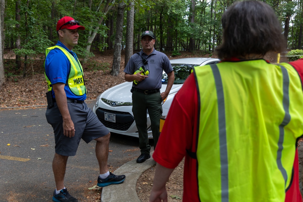 Col. Chapman Engages with Park Staff at Lake Lanier