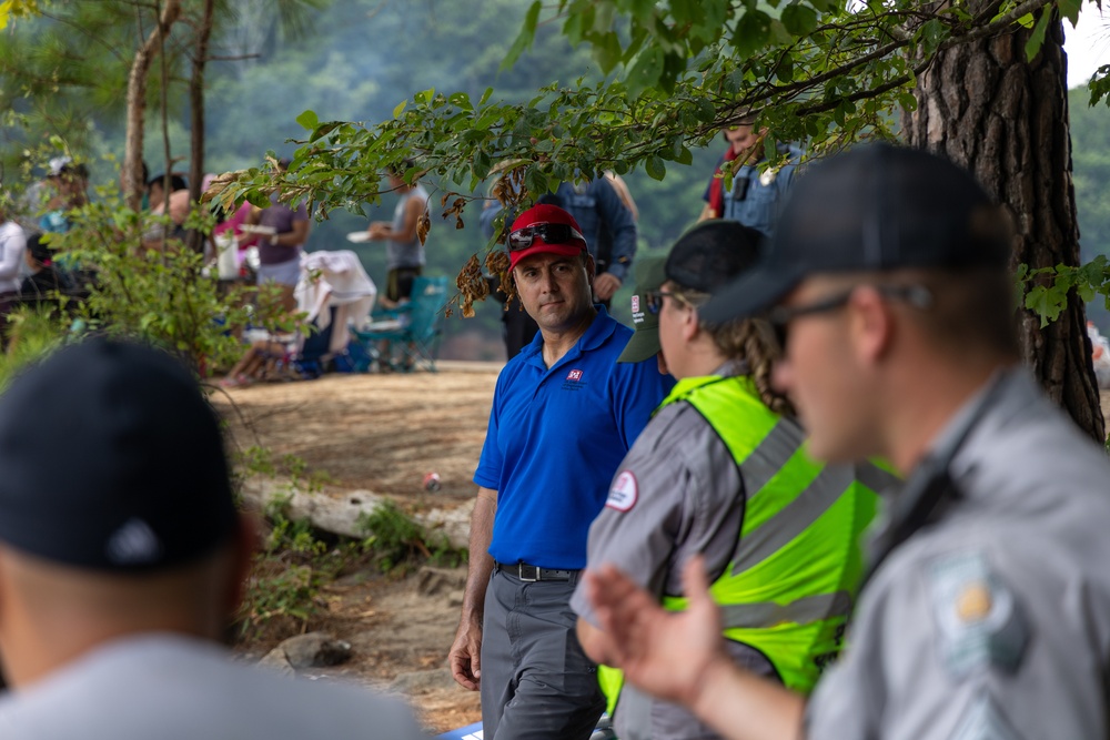 Col. Chapman Engages with Park Rangers and Officers at Lake Lanier