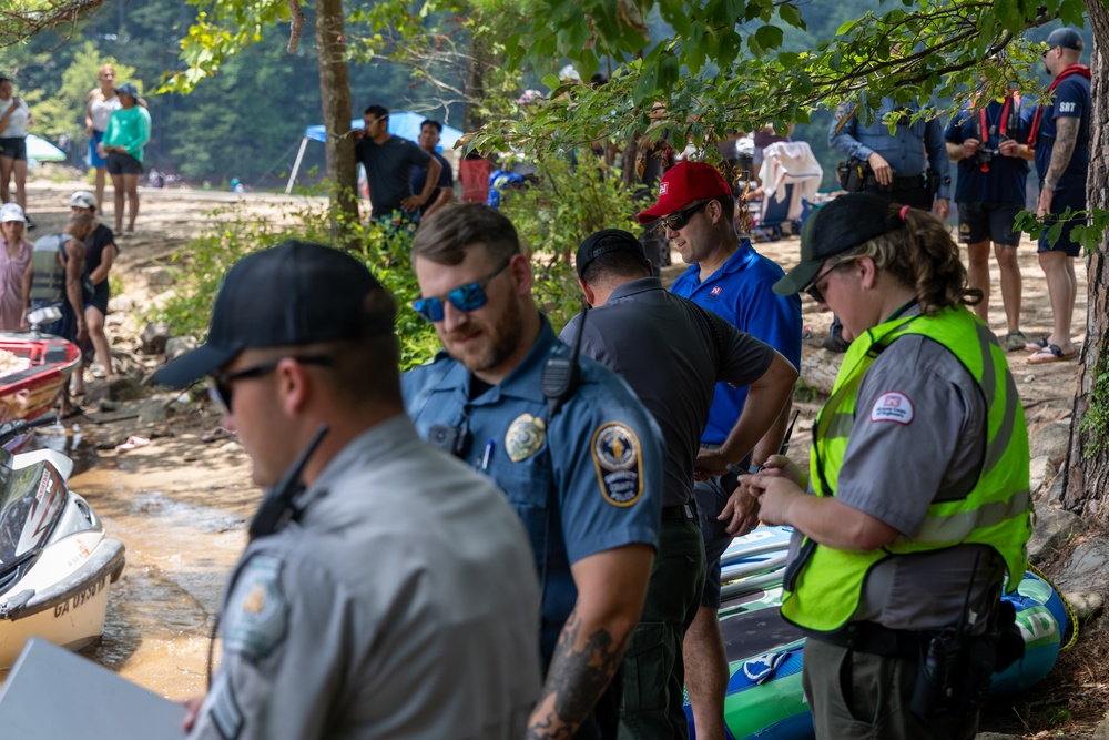 Col. Chapman Oversees Safety Operations at Lake Lanier