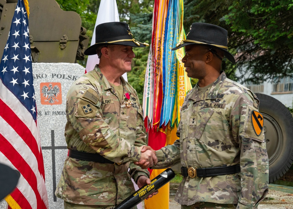 1st Cavalry Division Patch and Retreat Ceremony