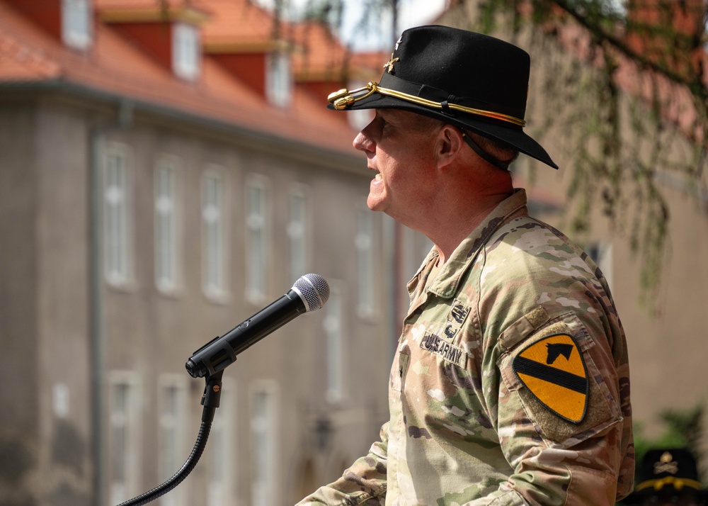 1st Cavalry Division Patch and Retreat Ceremony