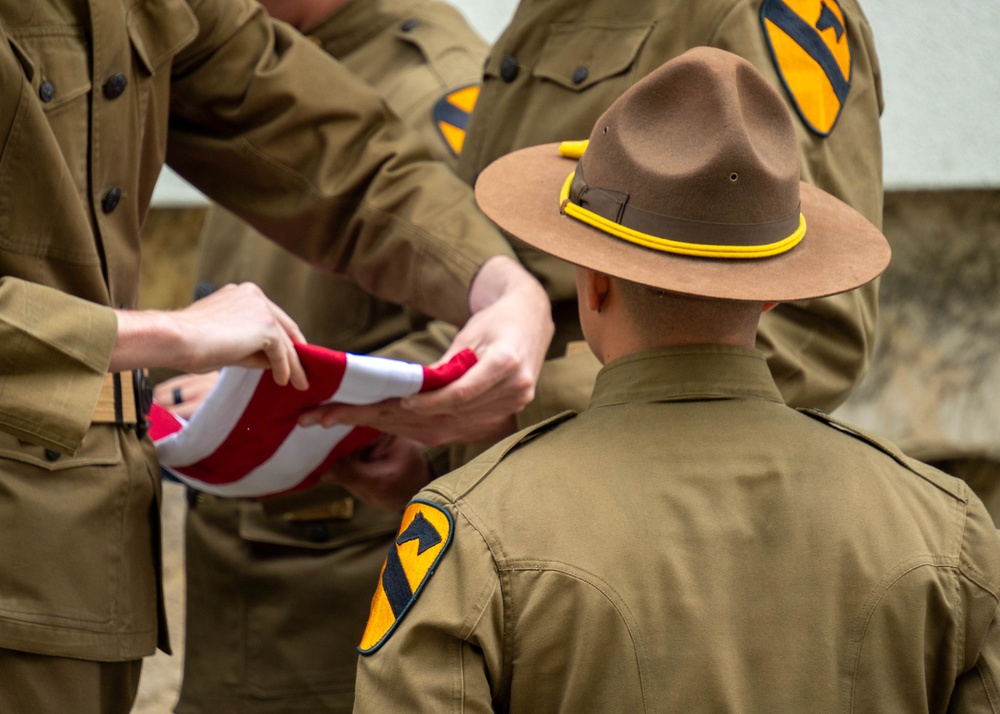 1st Cavalry Division Patch and Retreat Ceremony