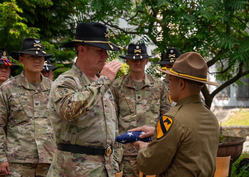 1st Cavalry Division Patch and Retreat Ceremony