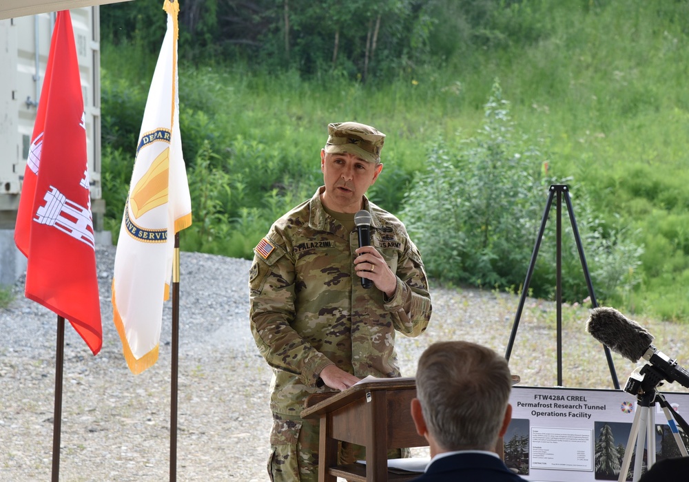 Alaska District commander provides remarks at groundbreaking ceremony