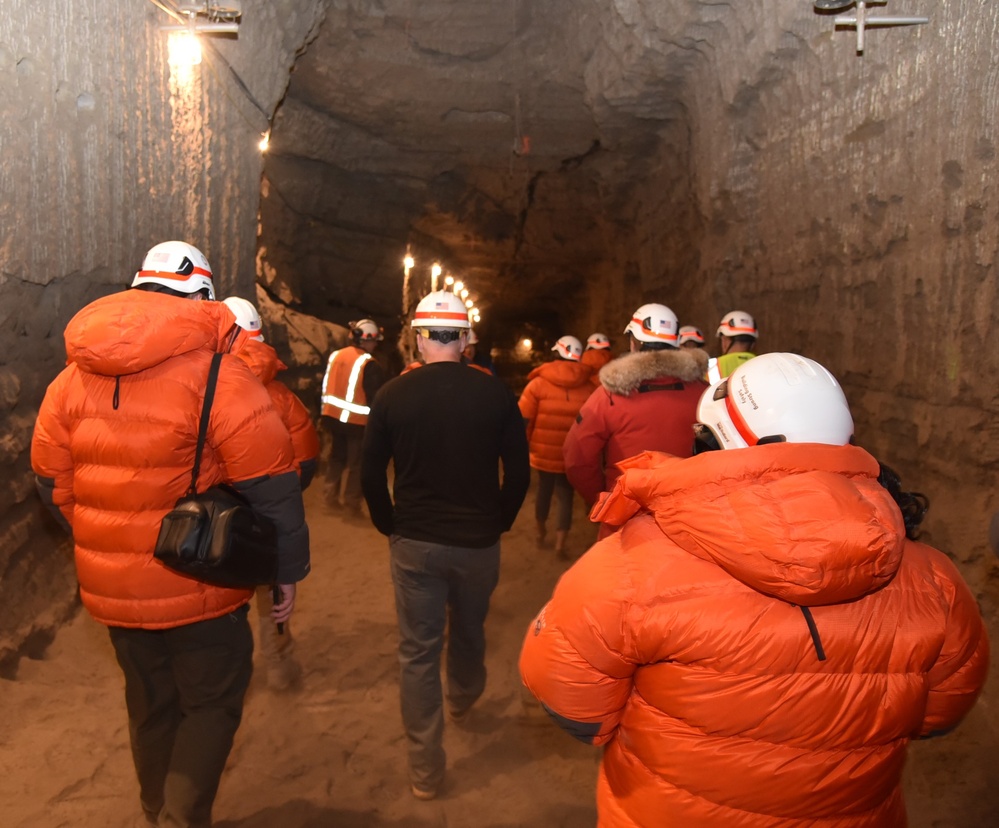 Tour group visits CRREL Permafrost Tunnel Research Complex