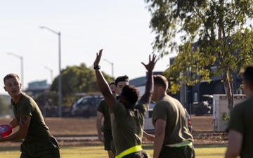 MRF-D 24.3 Command Element Marines, Sailors participate in friendly dodgeball, ultimate frisbee games