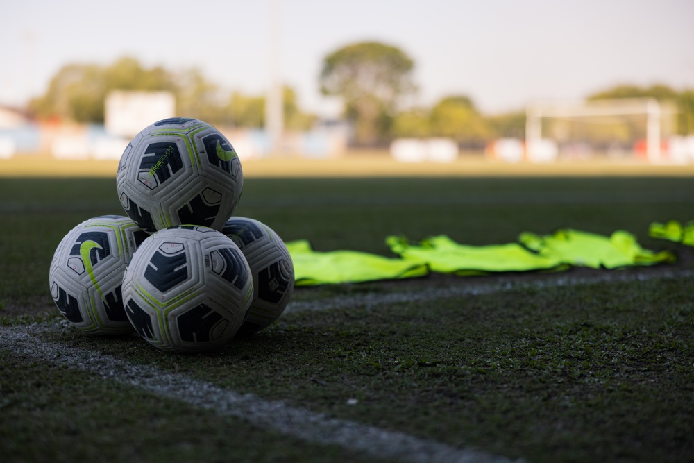 MRF-D 24.3 Marines play soccer against the Navy Football Federation Australia