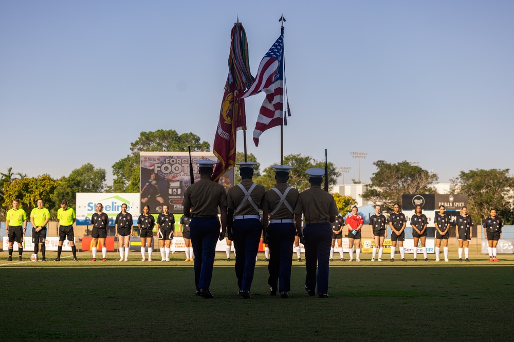 MRF-D 24.3 Marines play soccer against the Navy Football Federation Australia