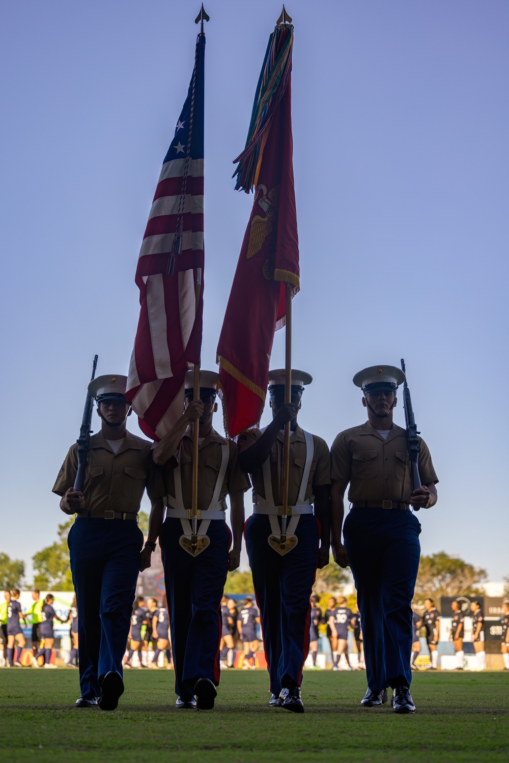 MRF-D 24.3 Marines play soccer against the Navy Football Federation Australia