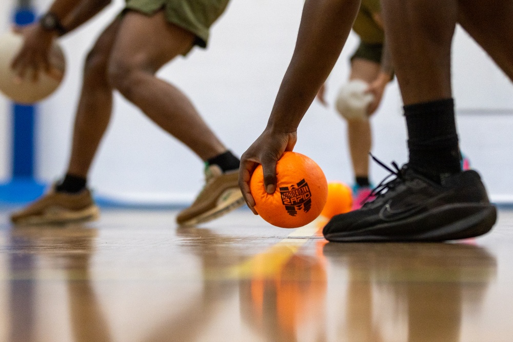 MRF-D 24.3 Command Element Marines, Sailors participate in friendly dodgeball, ultimate frisbee games