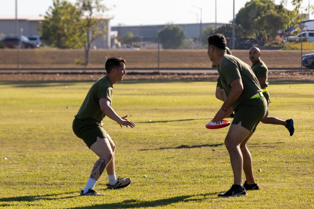 MRF-D 24.3 Command Element Marines, Sailors participate in friendly dodgeball, ultimate frisbee games