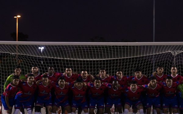 MRF-D 24.3 Marines play soccer against the Navy Football Federation Australia