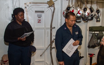 USS Ronald Reagan (CVN76) Sailors participate in Tactical Combat Casualty Care training