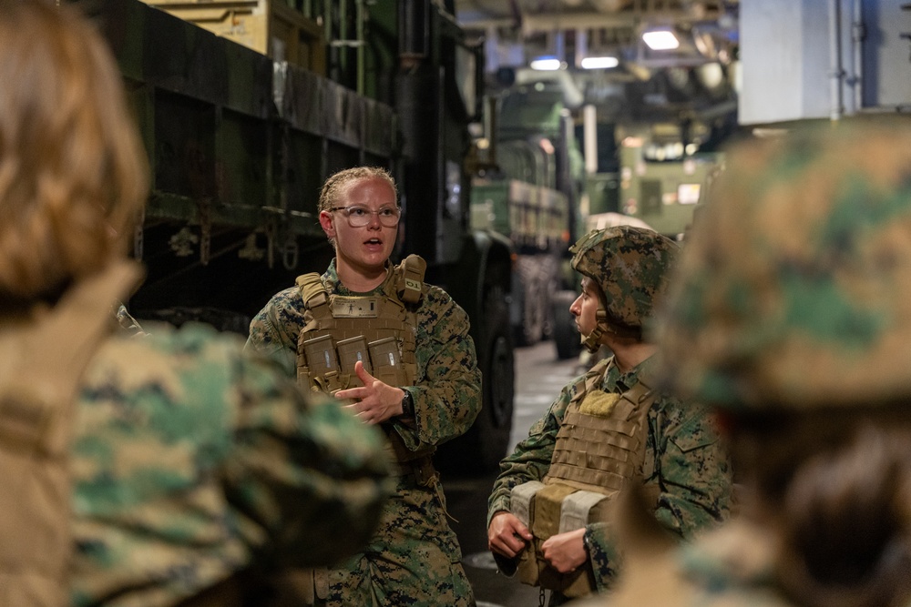 24th MEU (SOC) Female Search Team Training Aboard USS Wasp (LHD 1)