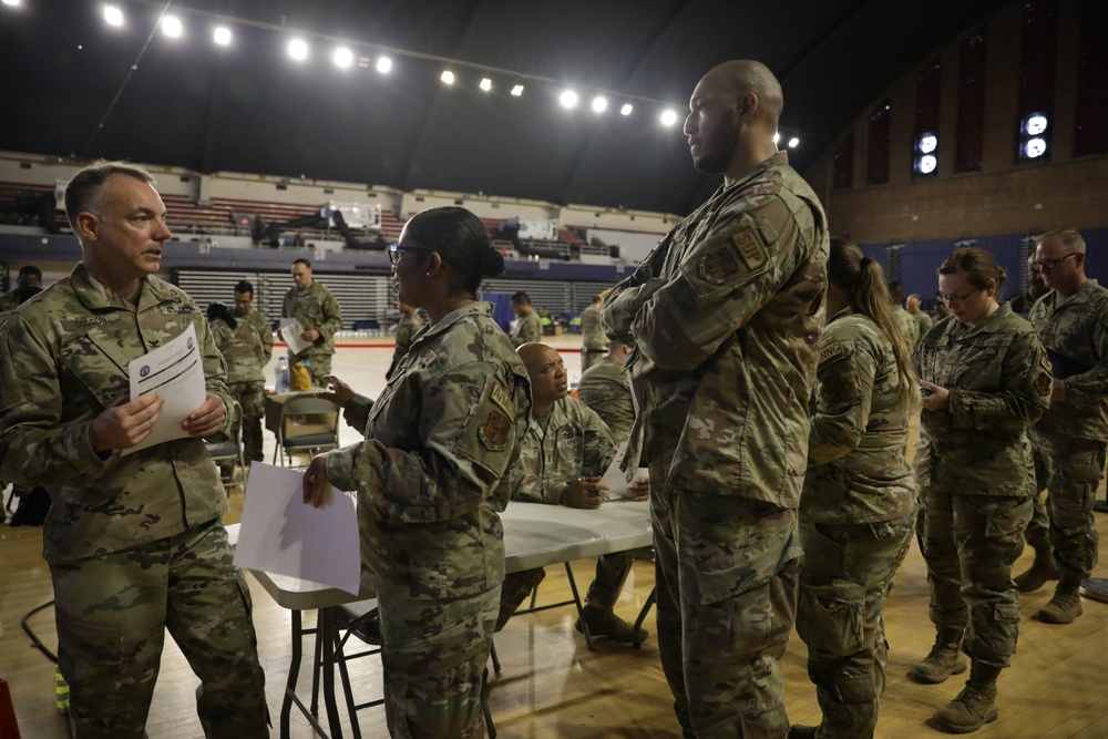 D.C. National Guard conducts joint reception staging onward integration (JRSOI) for NATO Summit.