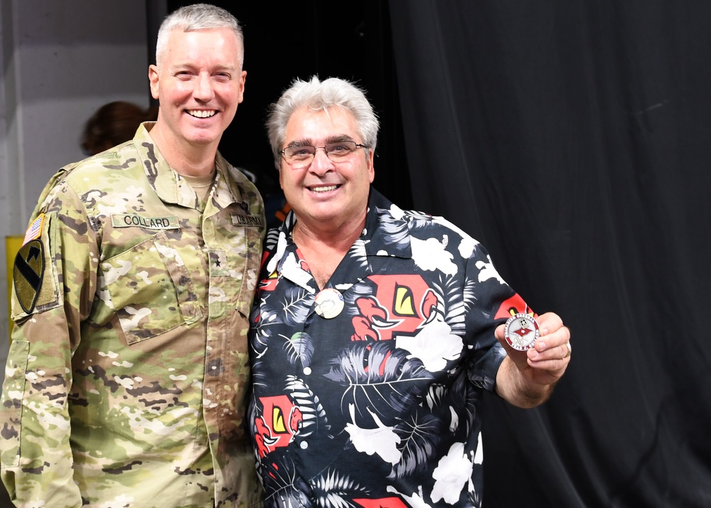 AR-MEDCOM DCG Collard leads Affirmation of Enlistment Ceremony at Arena Football game