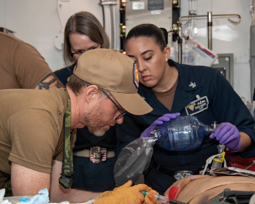 USS Carl Vinson Sailors and Canadian Forces Health Services Members team up for medical training exercise at RIMPAC 2024