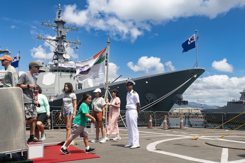 DVIDS Images INS Shivalik visitors during Open Ship Day at