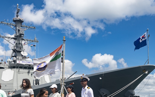 INS Shivalik welcomes visitors during Open Ship Day at RIMPAC 2024