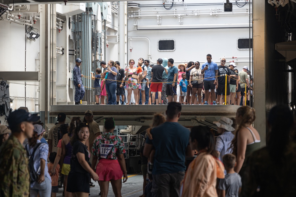 JS Kunisaki (LST 4003) Welcomes Visitors During Open Ship Day at RIMPAC 2024