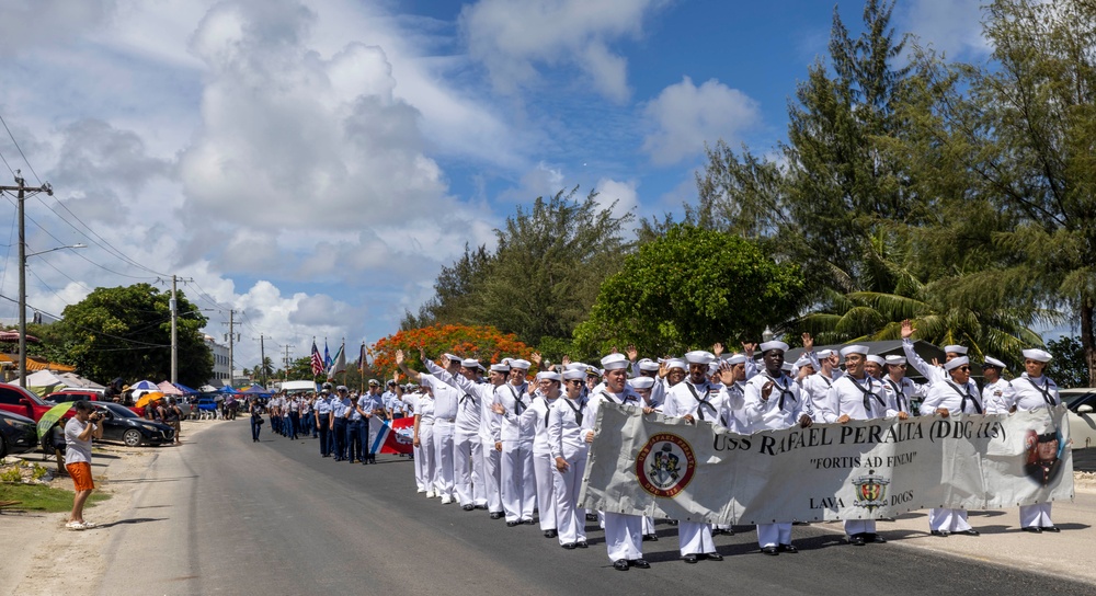 USS Rafael Peralta Participates in Saipan Liberation Day Parade