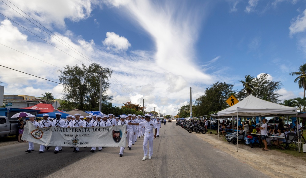 USS Rafael Peralta Participates in Saipan Liberation Day Parade