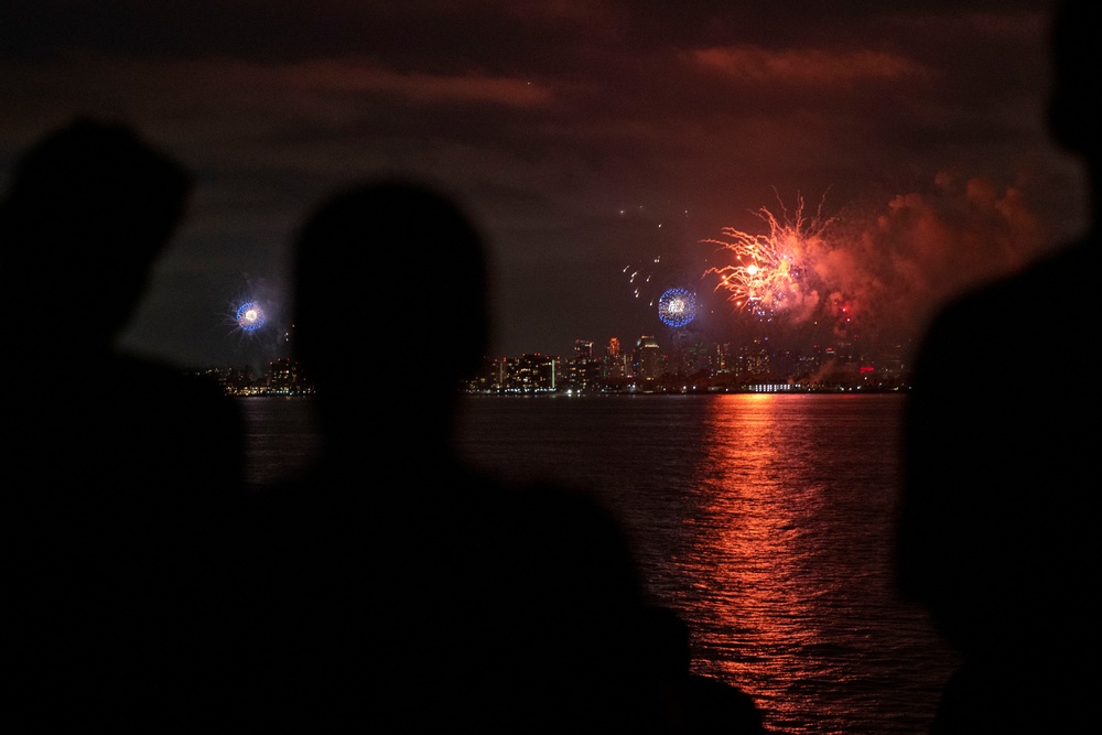 Marines, Sailors Celebrate Independence Day Aboard USS Boxer