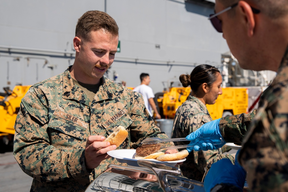 Marines, Sailors Celebrate Independence Day Aboard USS Boxer