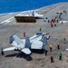 USS Ronald Reagan (CVN76) Sailors conduct flight deck operations