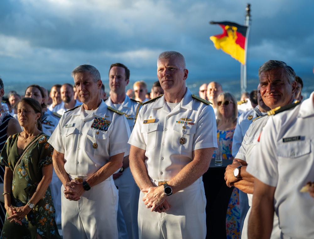 Vice Adm. Wade attends reception aboard German Navy vessel Frankfurt B3