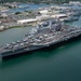 RIMPAC 2024: Aerial view of USS Carl Vinson moored at Pearl Harbor