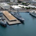 RIMPAC 2024: Aerial view of HMNZS Aotearoa, HMAS Sydney, ARM Benito Juarez moored at Pearl Harbor