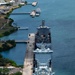 RIMPAC 2024: Aerial view of MV Asterix, USNS Pecos moored at Pearl Harbor