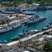 RIMPAC 2024: Aerial view of ships moored at Pearl Harbor